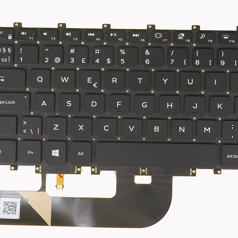 US Korean Nordic Keyboard for DELL Precision 5530 2 in 1, XPS 15 9575 2-in-1, 0HC1GN 02TDW6 0Y1JNJ 0M4G5X, Backlit