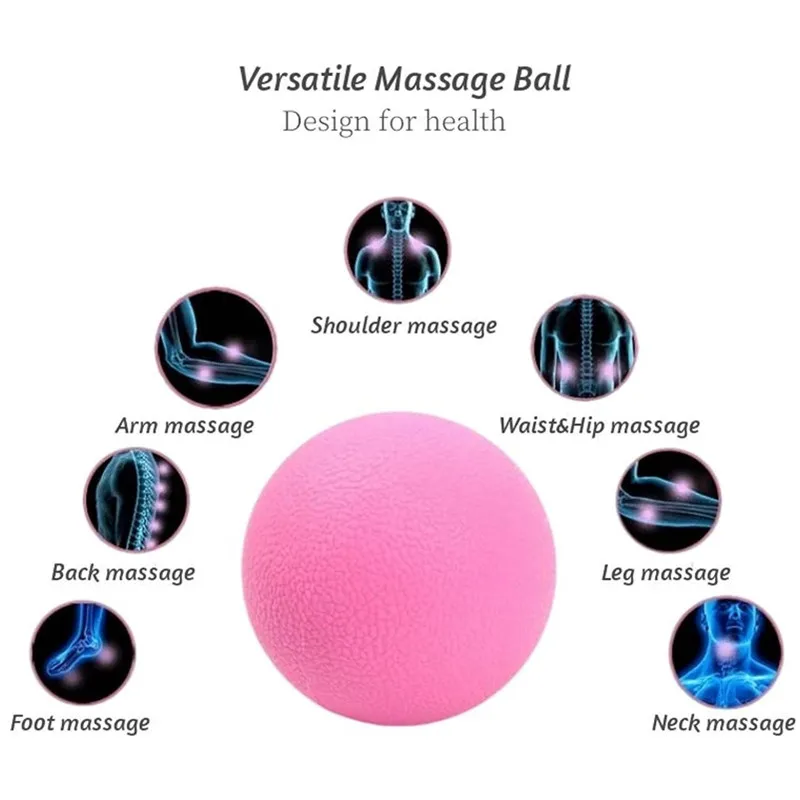 Hard Massage Lacrosse Ball TPR Relaxation Exercise Sports Peanut Ball Fitness Tools for Yoga Physical Therapy Myofascial Release