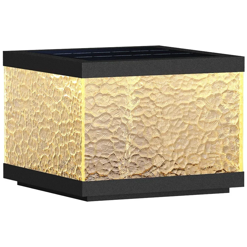 Solar stigma lamp, wall outdoor courtyard villa gate connection model, courtyard gate pillar lamp new type