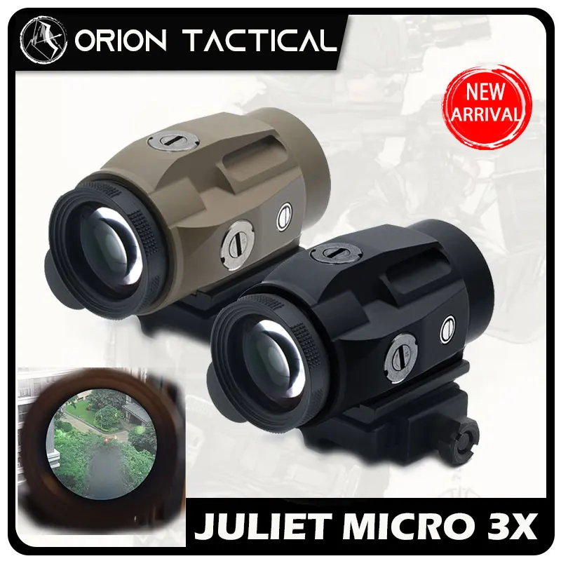 JULIET Magnifier 3X Sight with Switch to Side QD Absolute Co-witnessor Lower Third Mount for Red Dot Holographic Sight Full Mark