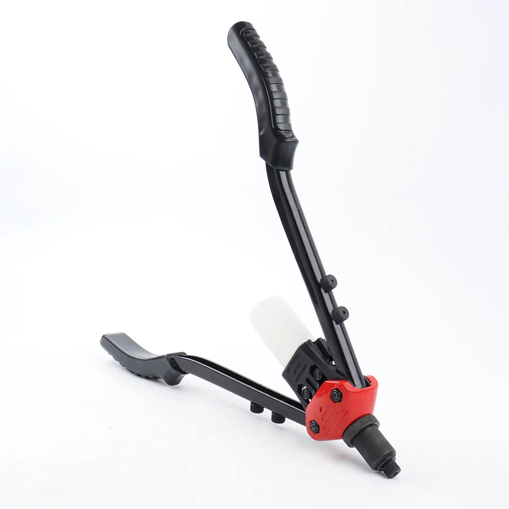 مسدس برشام يدوي مزود بخمس فوهات برشام، مسدس برشام سحب متعدد المواصفات، أداة تثبيت وتوصيل احترافية، مناسب للبراغي مقاس 2.4 مم و3.2 مم و4.0 مم و4.8 مم و6.4 مم #4