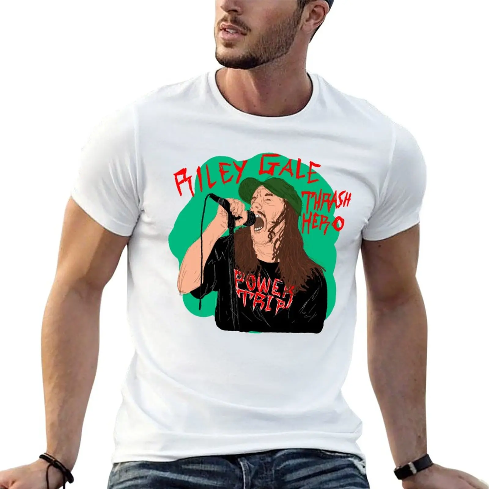RILEY GALE - THRASH METAL HERO T-Shirt Christmas Theme Tee Top