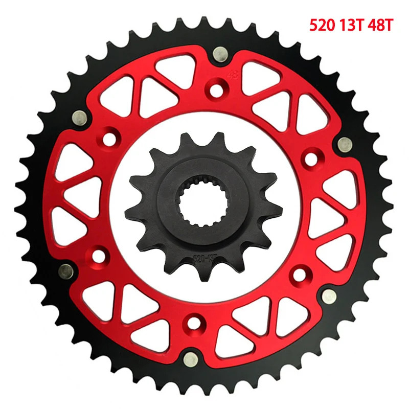 520 45T-52T 13T Motorcycle Front & Rear Sprocket For HONDA CR250R CRF450R CR500R CRE250R CRE450R Enduro CREF450X CREF500X CR 250