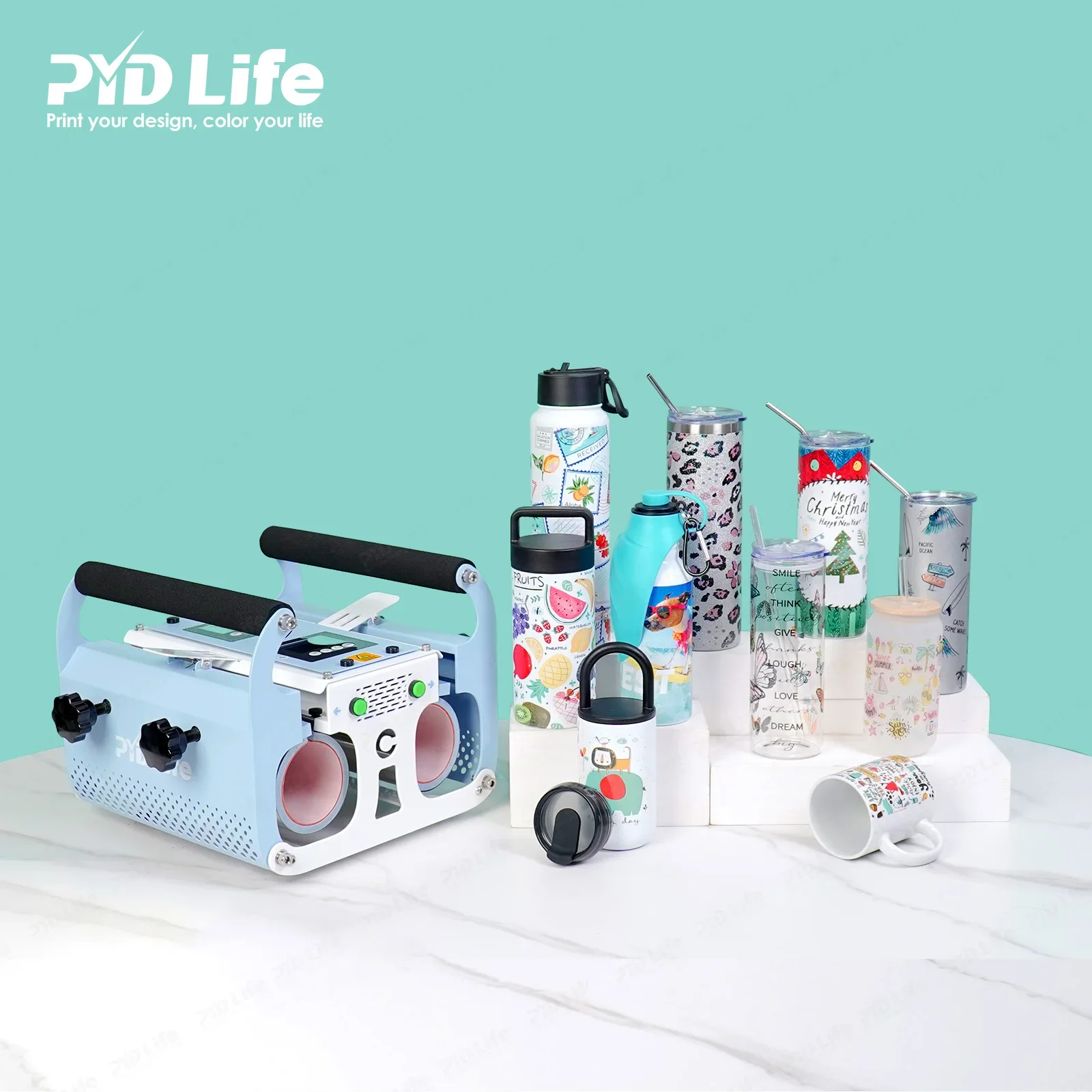 PYD Life US Warehouse Double Station 30oz Tumbler Heat Press Machine Sublimation Dual Heat Press Printer Mug And Tumbler