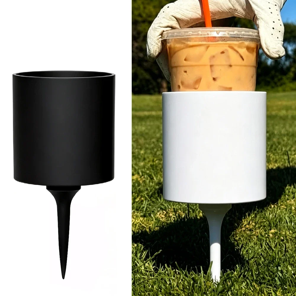Golf Course 3D Spike Drink Holder - Portable Ground-Mounted Cup Holder for Golfers, Compatible with Coffee Mugs, Tumblers