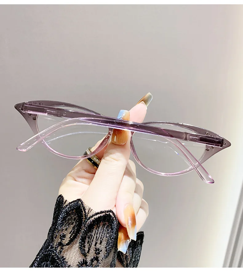 Neue Lesebrille Mann Frau Cat Eye Strass Leser Unisex Mode Blockieren Blau Licht Brillen Bunte Brillen – Detail 20