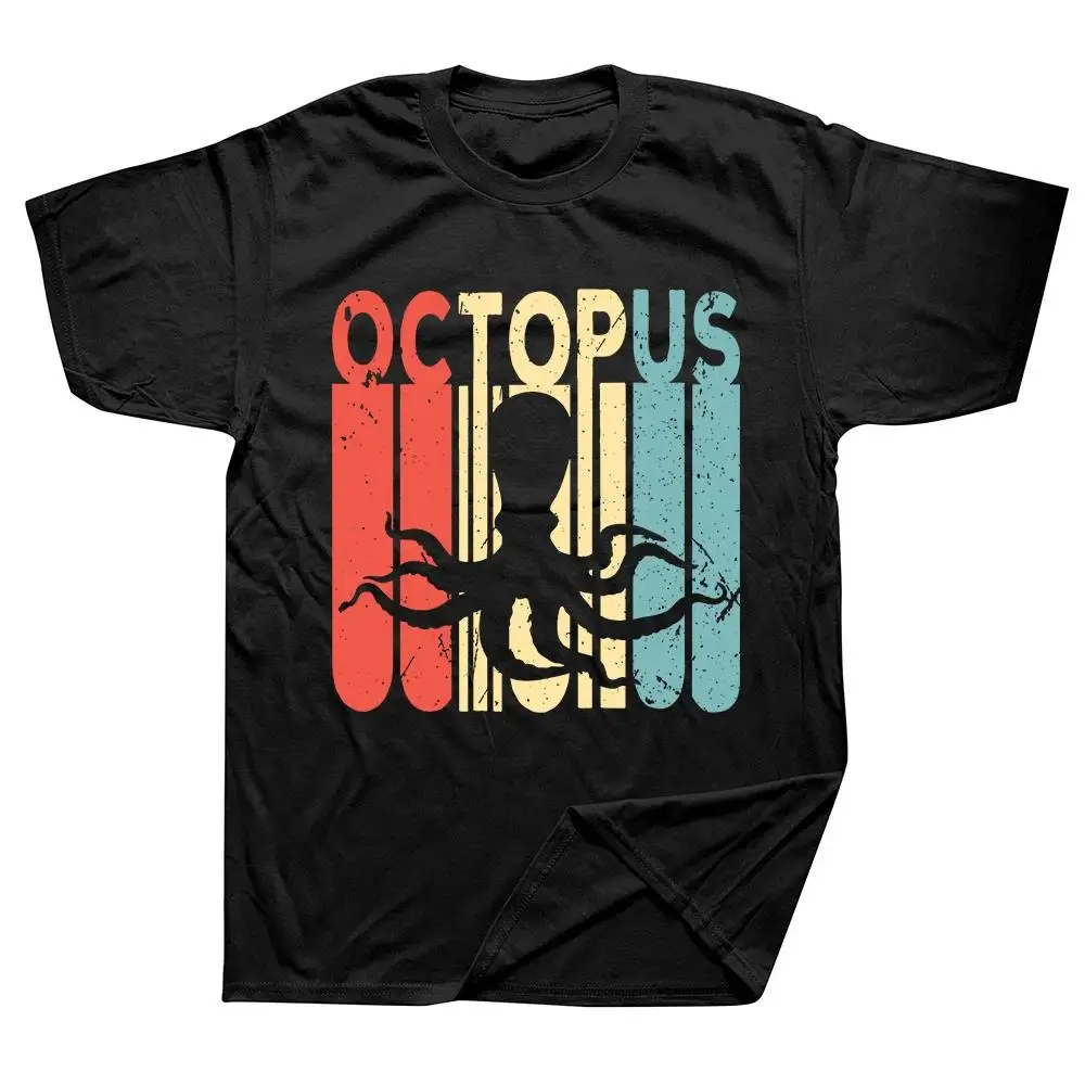 Funny Rainbow Octopus psychedelic Colorful Octopus T Shirt Men Women Fashion Casual Short Sleeve Plus Size T Shirt Unisex