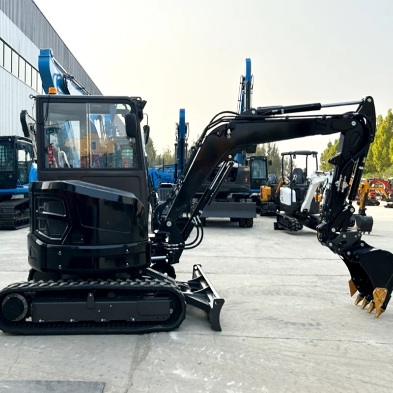 Customized New mini excavator trencher machine digger 3.5 ton zero tail excavator with EURO V EPA engine