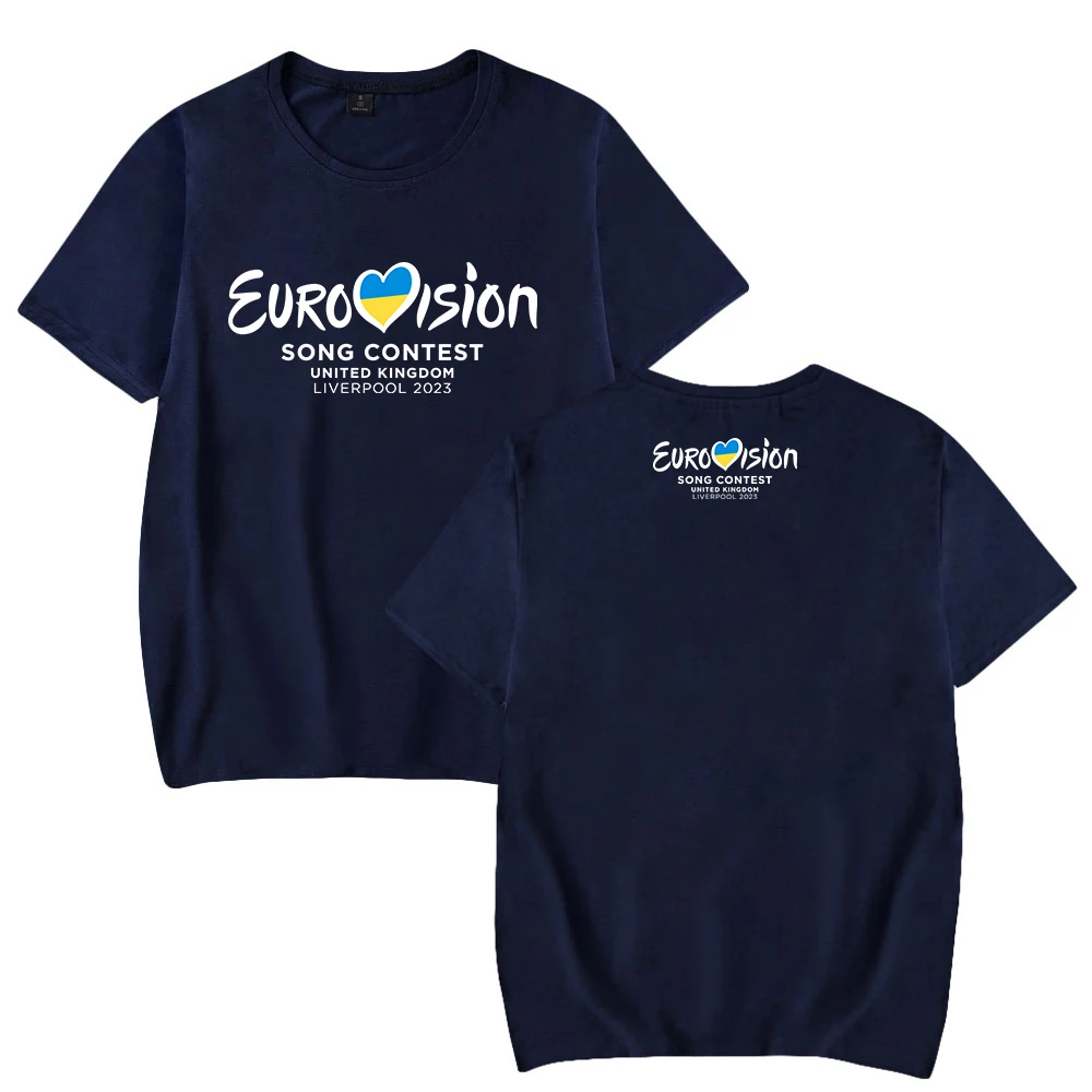 T-Shirt manches courtes pour hommes et femmes, vêtement à la mode, Eurovision Song CHECrewneck