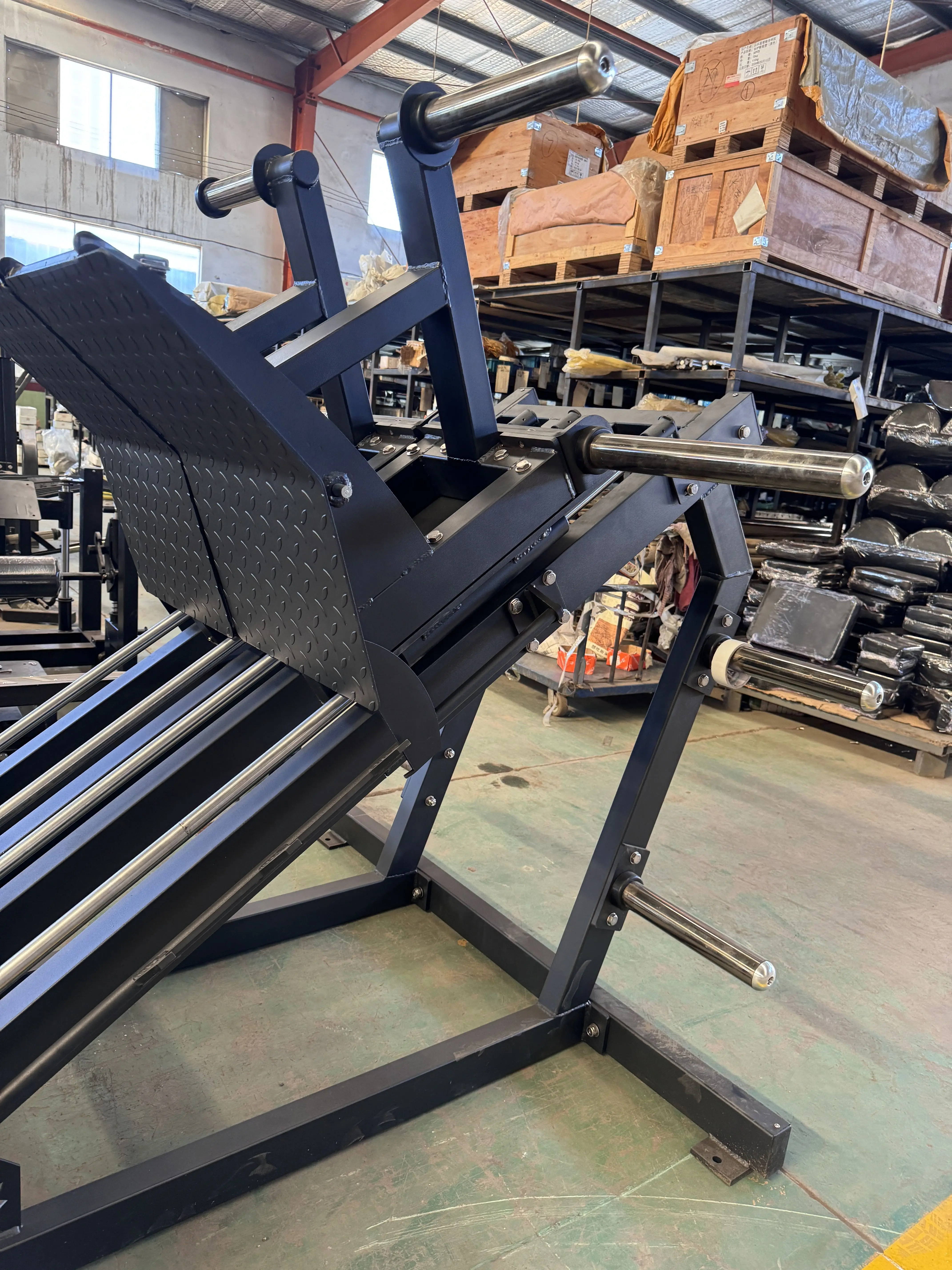 เครื่องบริหารกล้ามเนื้อขาแบบแผ่นน้ำหนัก 45 องศา เครื่องกดขาข้างเดียว