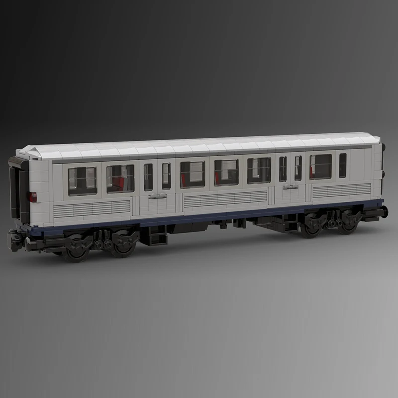 City Car Model MOC Building Bricks Passenger Train 2nd Class Wagon Modular Technology Children Holiday Gifts Assemble Toys Suit