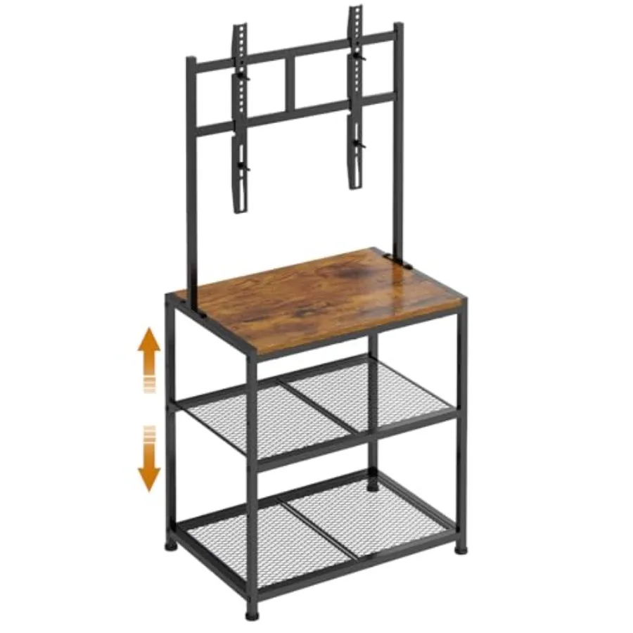 

23 Inch to 50 Inch Floor Small Corner TV Stand with Storage Shelves for Living Room Bedroom Universal Floor Television Stands w