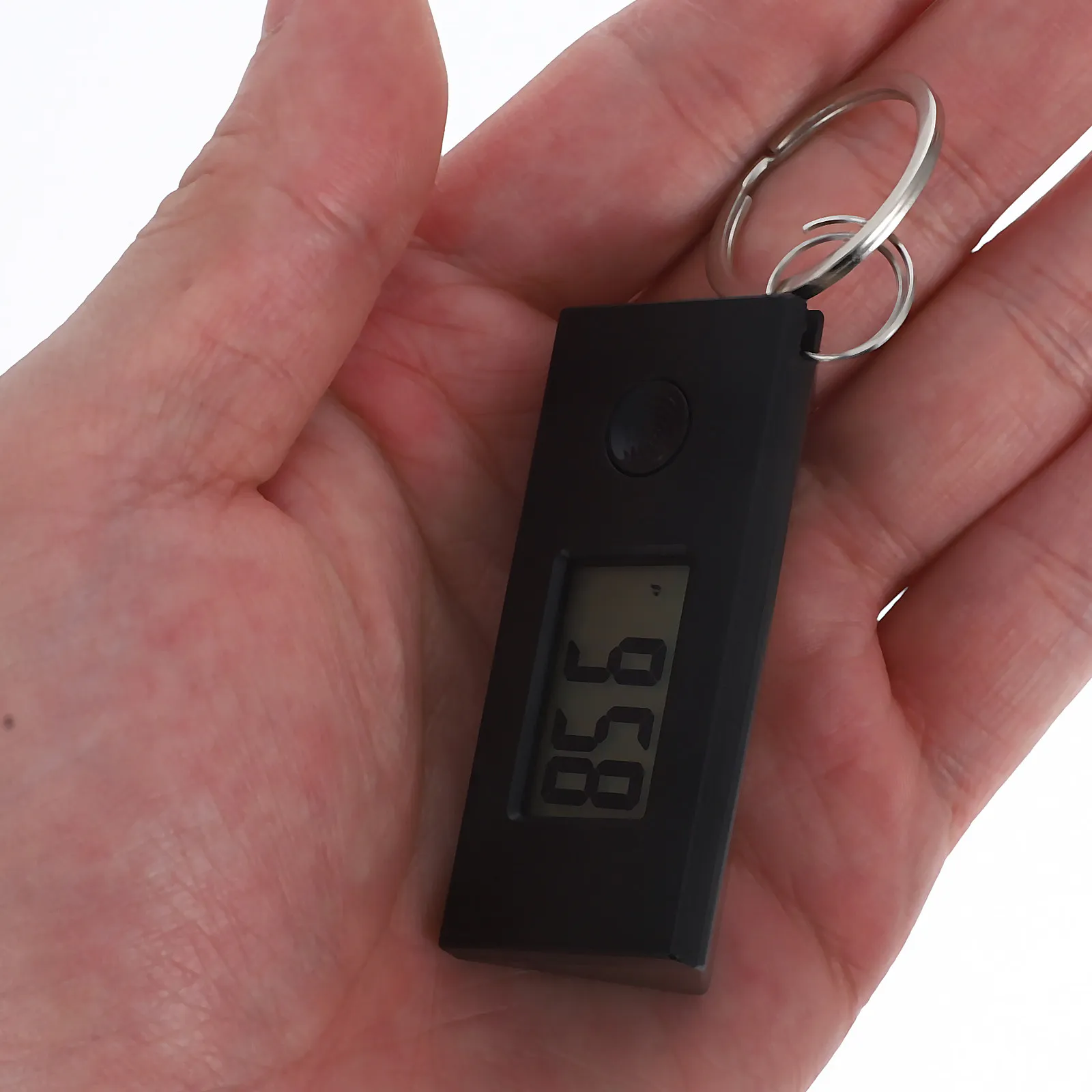 

Compact Electronic Watch Keychain for Kids Students Luminous Display Silent Function Triangular Metal Design Portable Exam Study