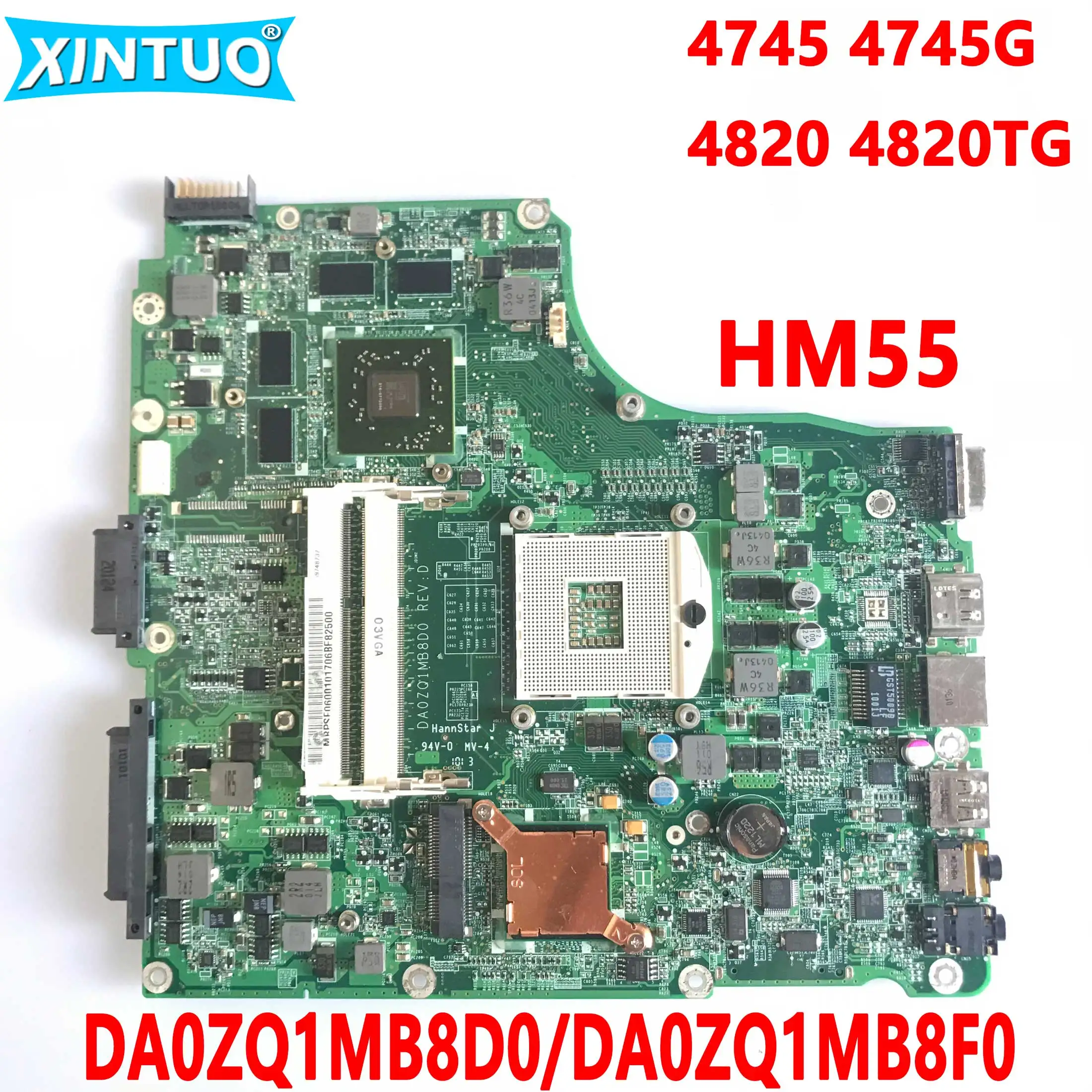 

DA0ZQ1MB8D0 DA0ZQ1MB8F0 Motherboard for Acer Aspire 4745 4745G 4820 4820TG Laptop Motherboard HM55 DDR3 100% Test Work