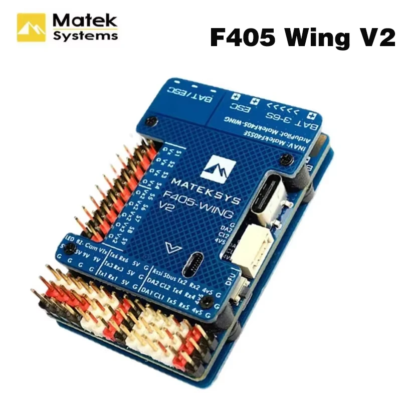 

Matek Mateksys F405 WING V2 Flight Controller F405-WING-V2 FC Built-in Baro/OSD/Blackbox For ArduPilot / INAV Rc Toy Airplane