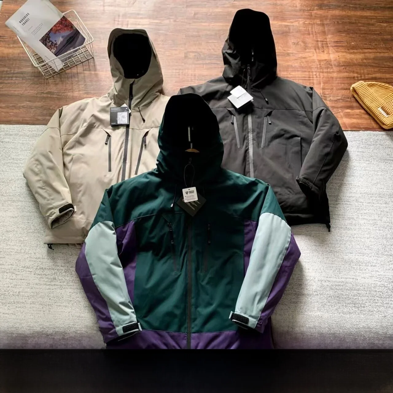 

New Winter Outdoor Windproof Waterproof Cotton Jaet for Men And Women Couple Sle Stand Fit Youth Faion Long Sve H...