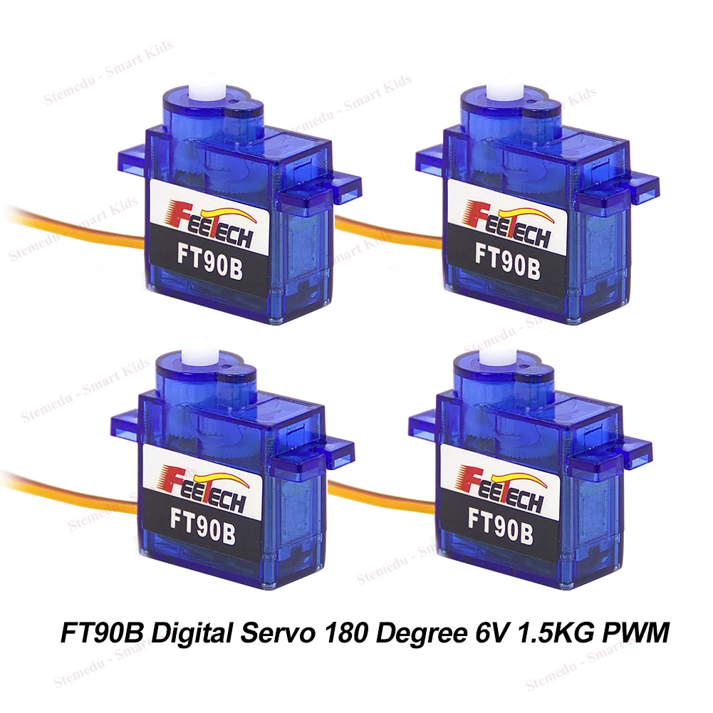 4 pezzi 1.5kg 9g leggero digitale micro servo ingranaggio in plastica piccolo servomotore 3-6V 180 gradi FT90B per Arduino RC Drone Robot