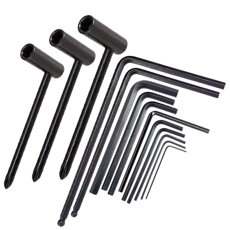 Guitar Wrench Tool Set, Ball End, Truss Rod, se encaixa mais Guitarra Pescoço Ponte Porca, Bloqueio de Ajuste, 4mm, 5mm, 14Pcs