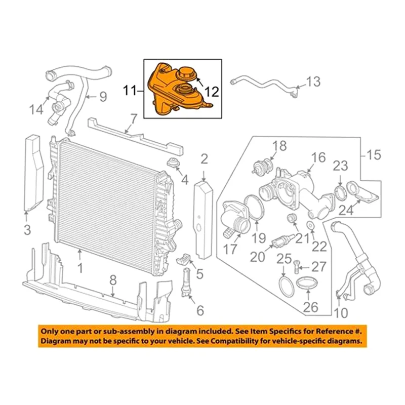 

HOT-Expansion Tank Cooling Kettle Radiator Cooling Water Tank For Jaguar Xf X250 Xj X351 2009-2015 C2Z11668 C2P17700,Expansion T