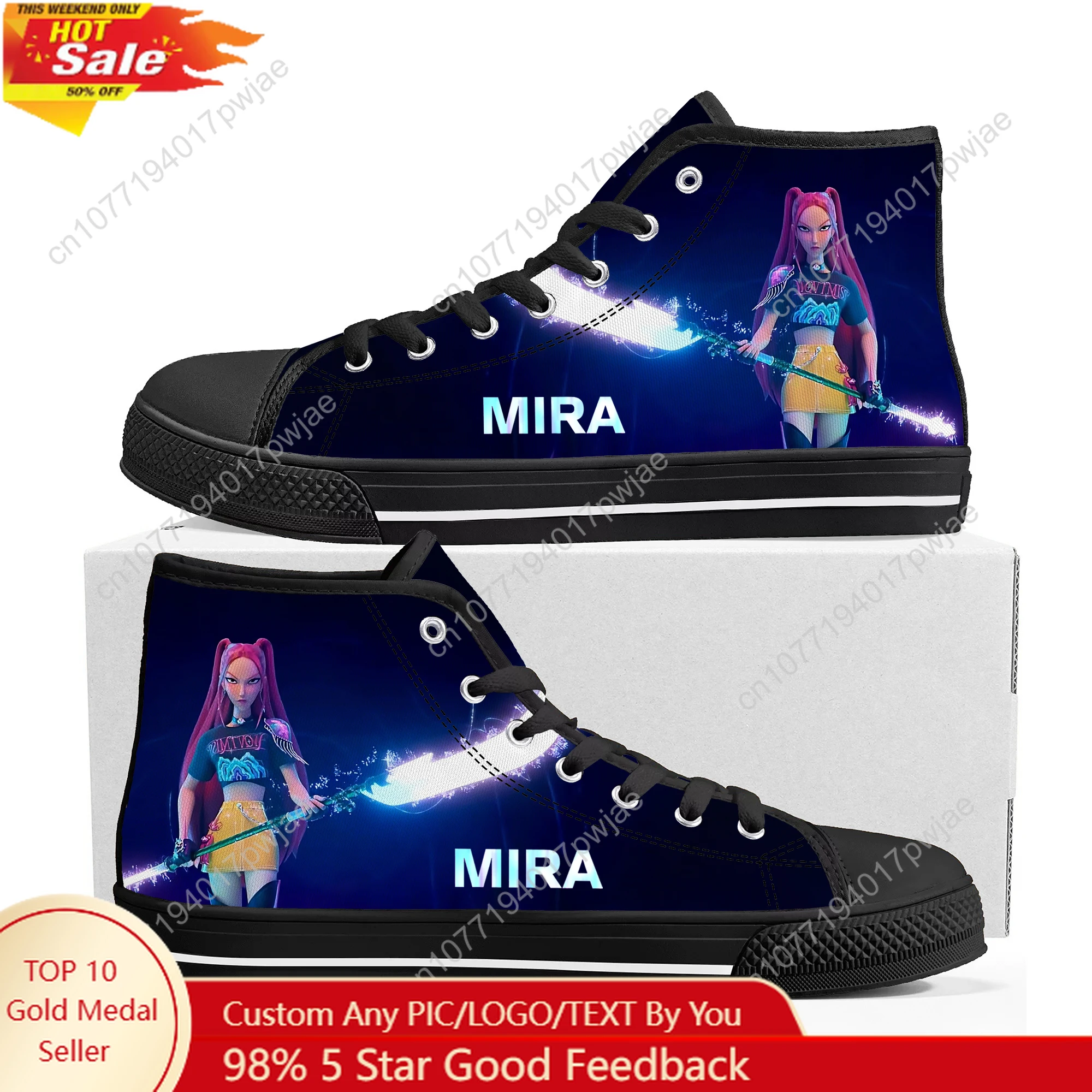 

KPop Demon Hunters Mira High Top High Quality Sneakers Mens Womens Lightweight Canvas Sneaker Ghana Hiking Casual Custom Shoes