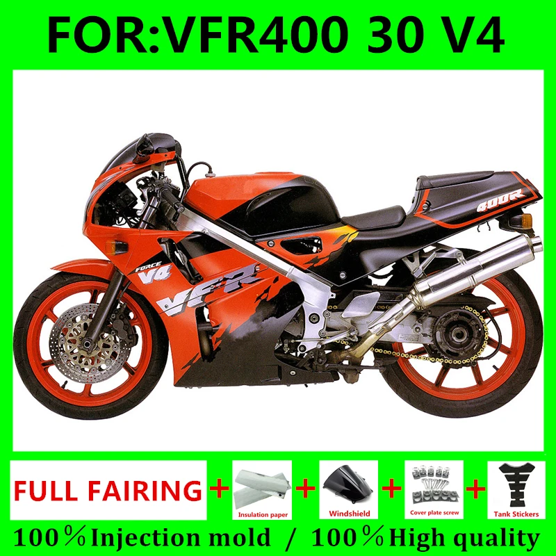 Motorcycle ABS Fairing Bodywork KIT Fit For Honda VFR400 NC30 1988