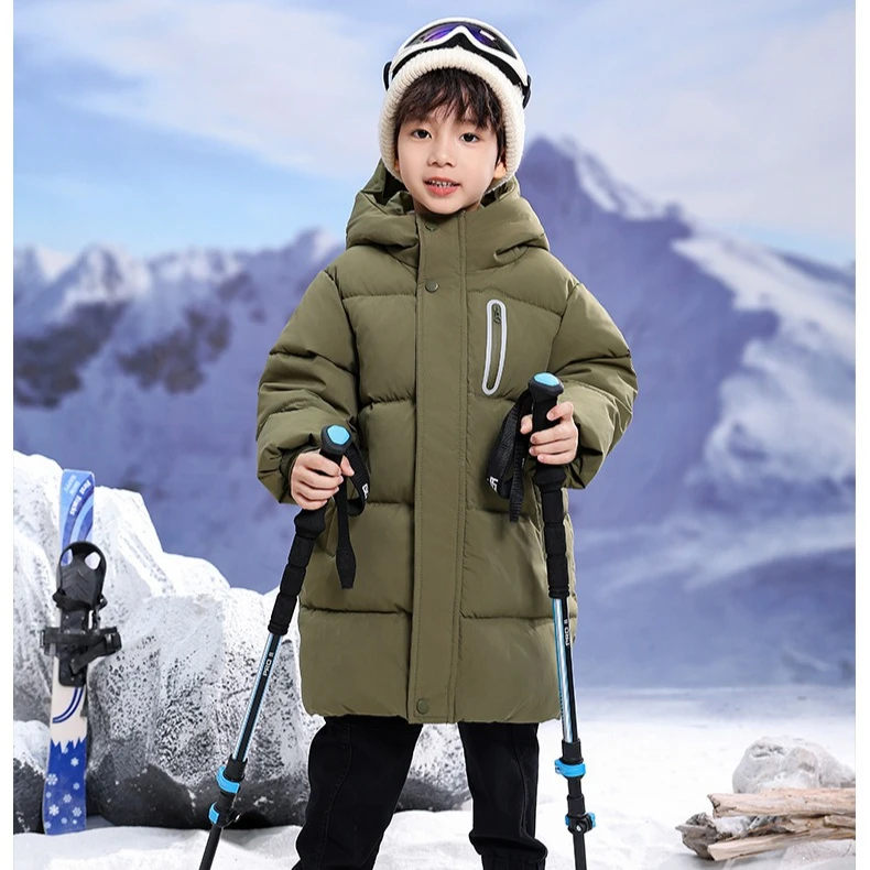 

Girls' Cotton Clothes 2025 Autumn and Winter New Children's Clothing Girl Baby in The Long Warm and Thick Down Cotton Clothes