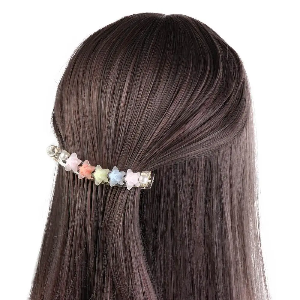 Hair Accessories Acrylic Hair Clips Frosted Love Heart Claw Clips Star Colorful Ponytail Holders Girl