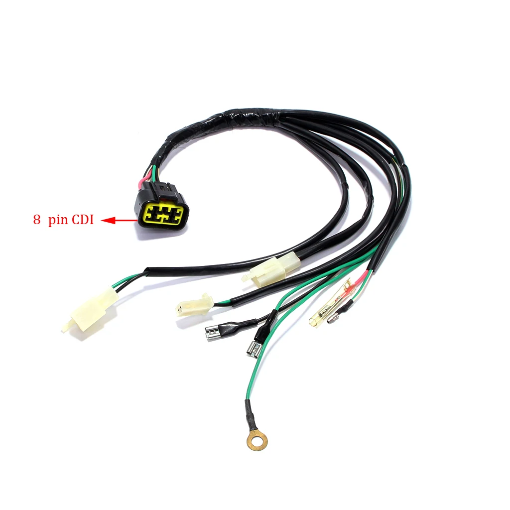 CDI 8 Pin Unit Plug Kick Start Wiring Wire Harness Loom for LIFAN W150cc ZS ZHONGSHEN 155cc PIT PRO Trail Dirt Bike