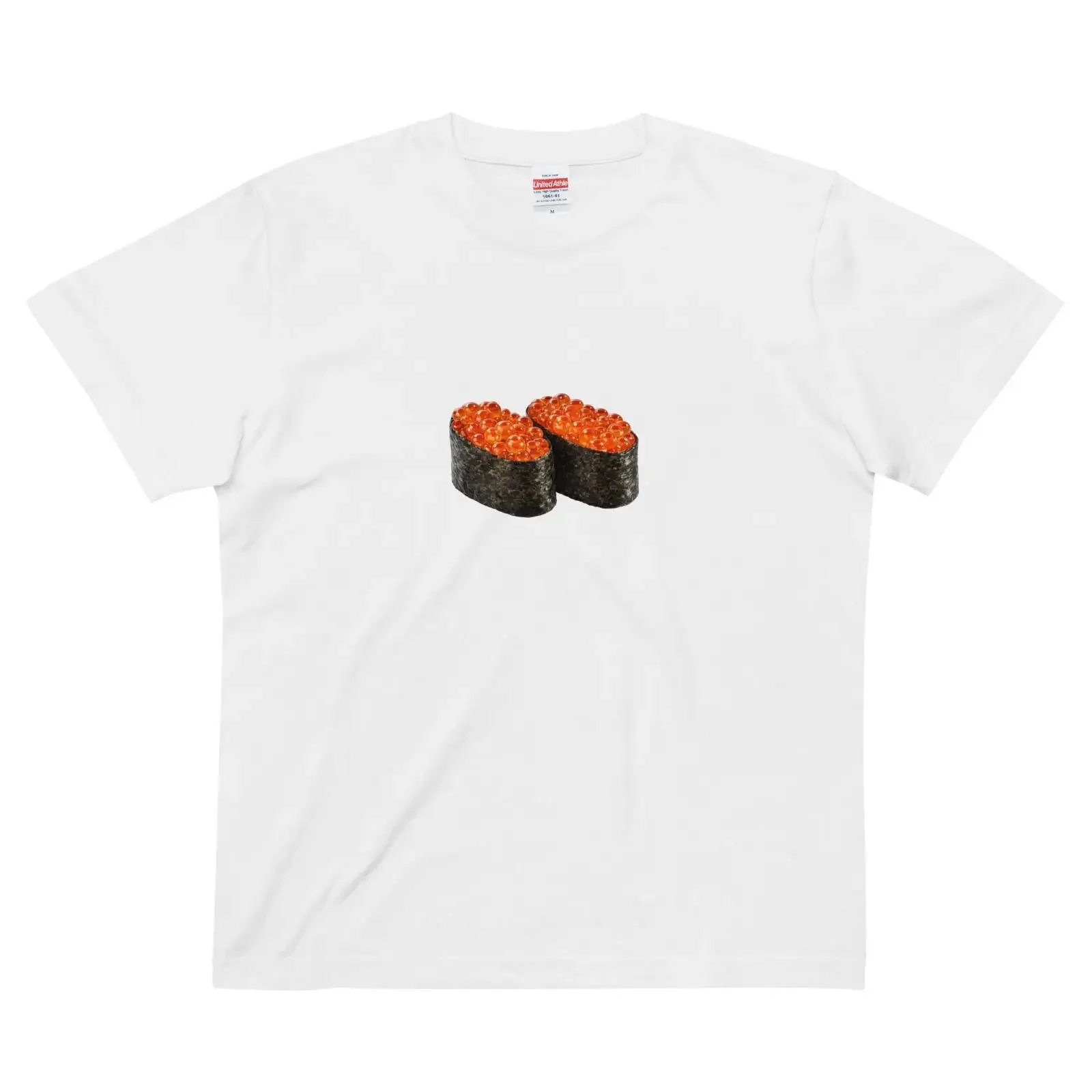 Ikura Sushi T Shirt Salmon Roe Nigiri Japanese Food Art vintage Washed Stretched Unisex Soft graphic homme Versatile Slightly