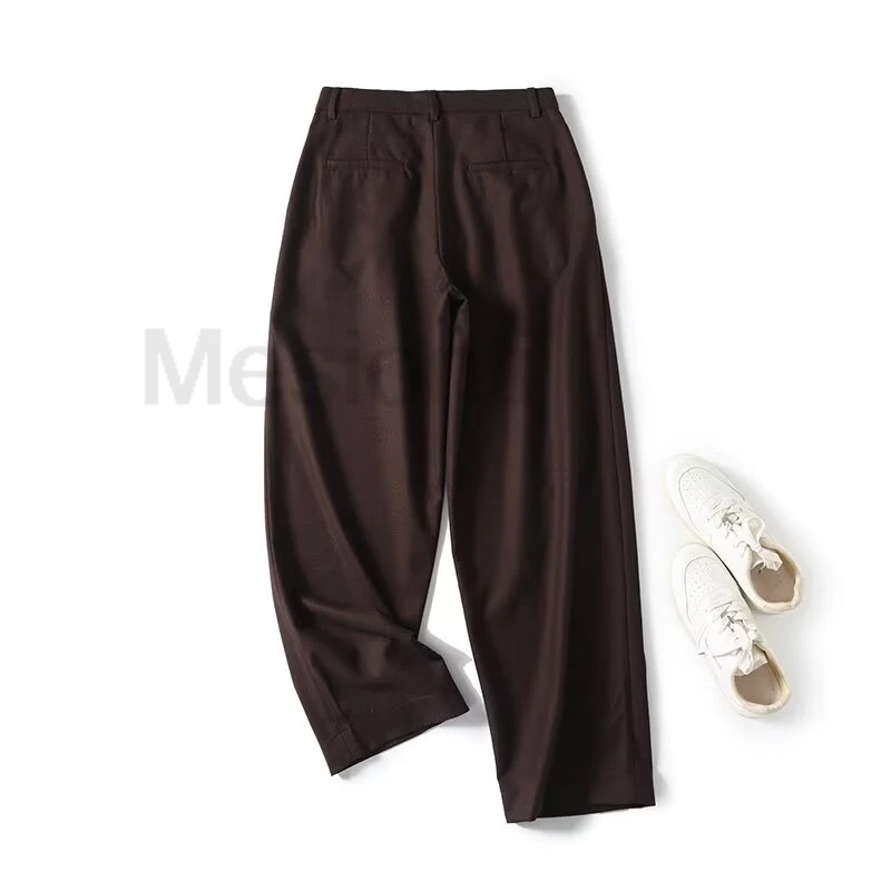 Suit Pants Women England Style Office Lady Simple Straight Pants Pantalones Mujer Pantalon Femme Trousers Women pantalones y2k