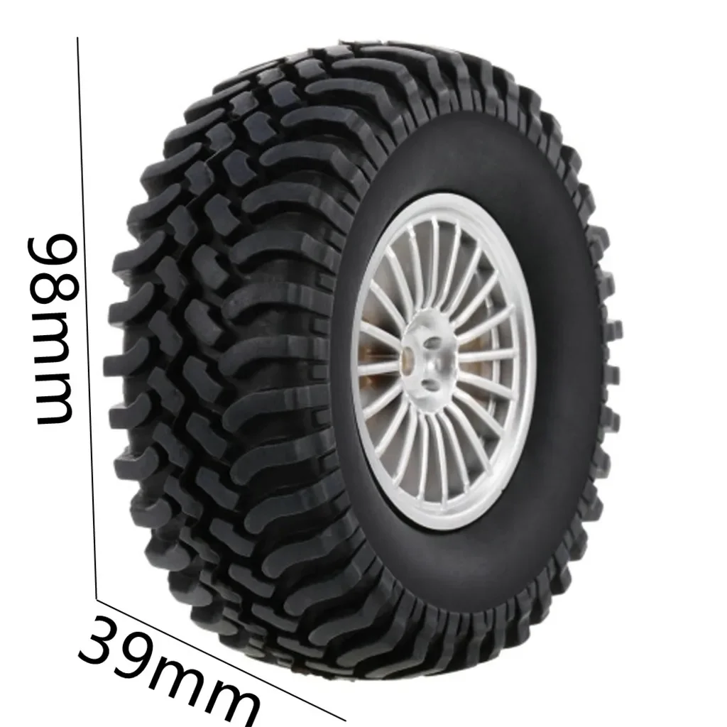 4PCS 98mm 1,9 Zoll Gummireifen mit Schaumstoffeinsätzen für 1:10 RC Rock Crawler Axial SCX10 D90 D110 Tamiya CC01 1,9 Zoll Reifen