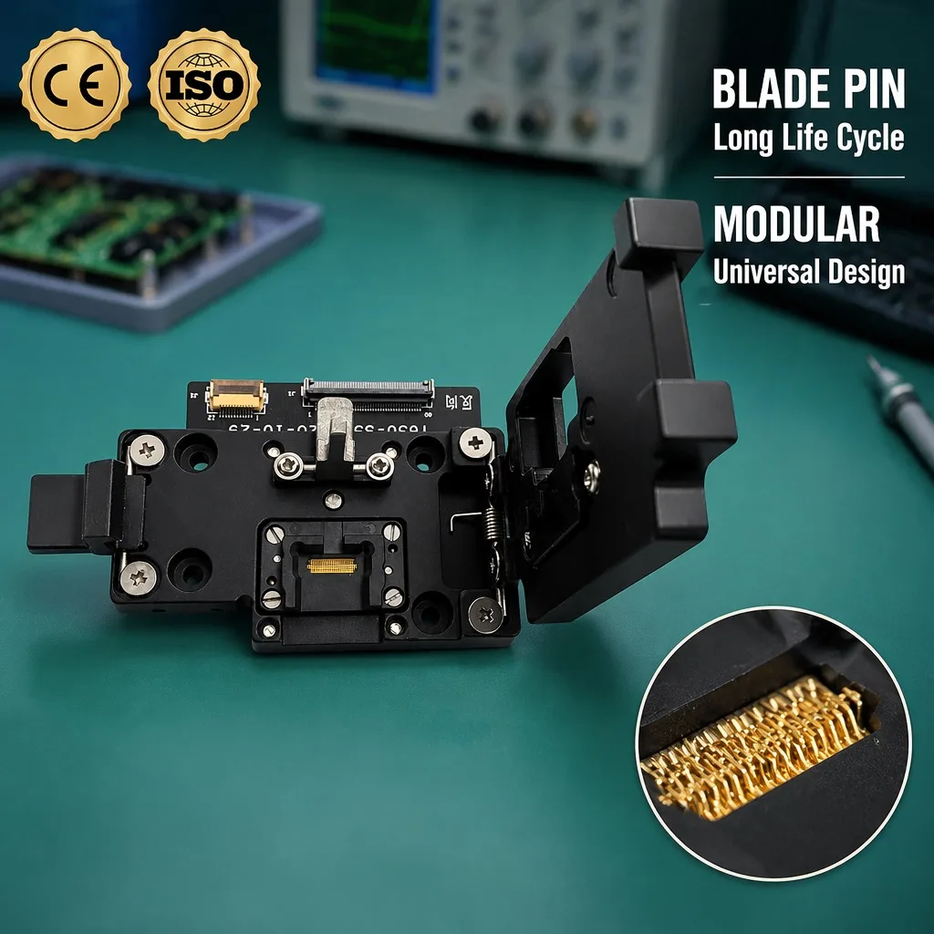 Automatic Cylinder Controlled Test Fixture for FPC Connector Display Screen Testing