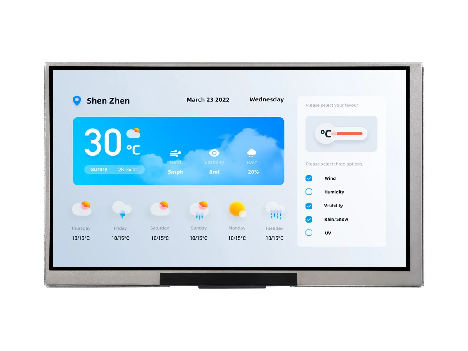 Waveshare ESP32-S3 7-дюймовый дисплей типа B с дисплеем 1024 × 600 32-битный LX7, опционально для сенсорной функции