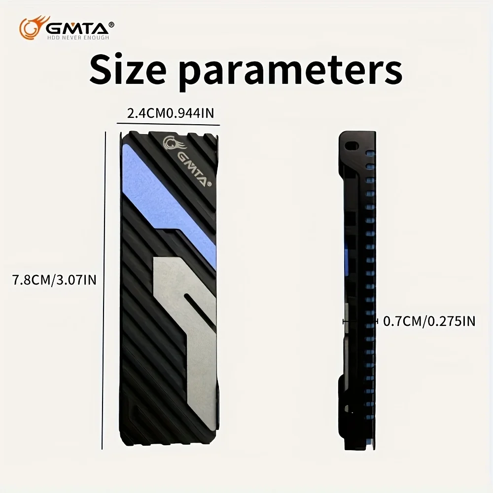 SR2501 M.2 NGFF NVME Aluminum Heatsink 2280 SSD Graphene Coating Heat Sink for PS5 PC SSD Cooler High Performance Radiator