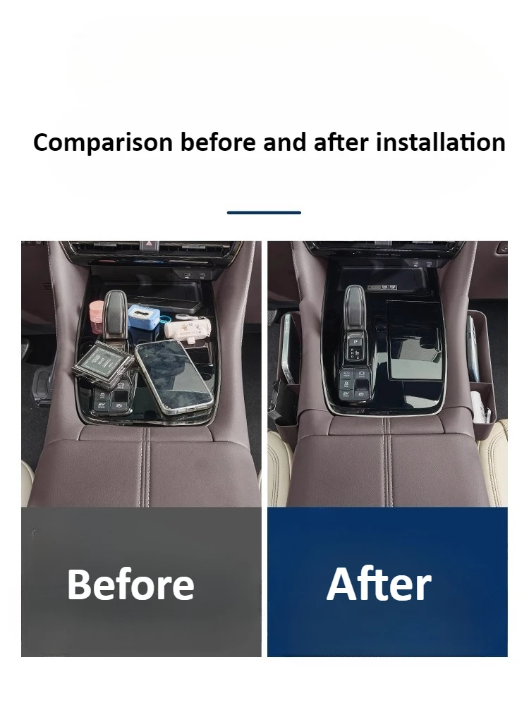 For Toyota 40 Series Alphard Vellfire Car Central Console Both Side Pocket Hanging Extra Storage Space Organizer Box Accessories