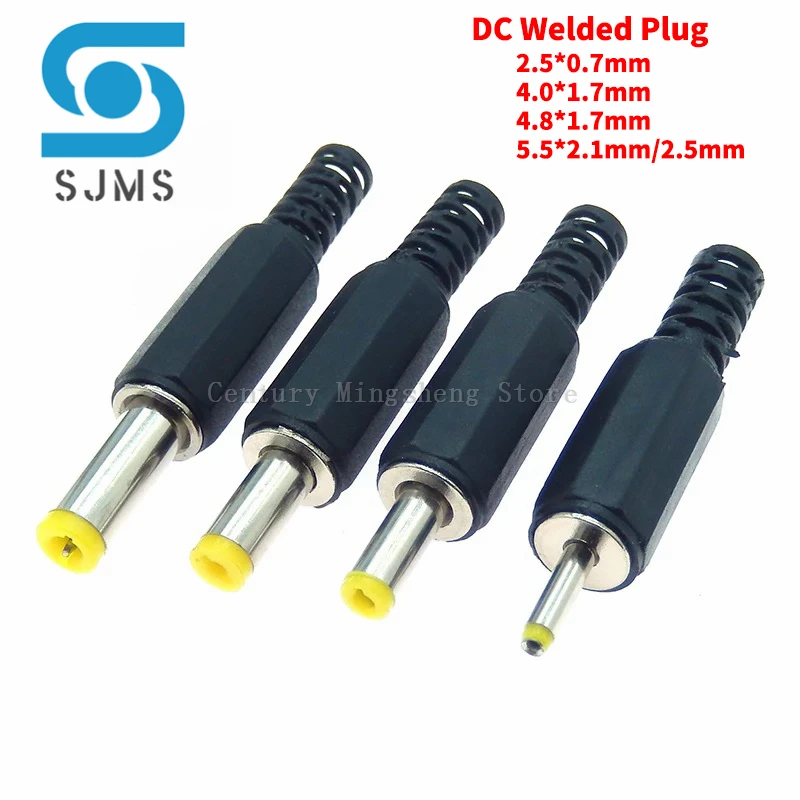 2/5/10pcs DC Power Male plug 5.5*2.1mm 5.5*2.5mm 2.5* 0.7mm 4.0*1.7mm 4.8*1.7mm Welding Line adapter connector plug 5.5 4.8 1.7