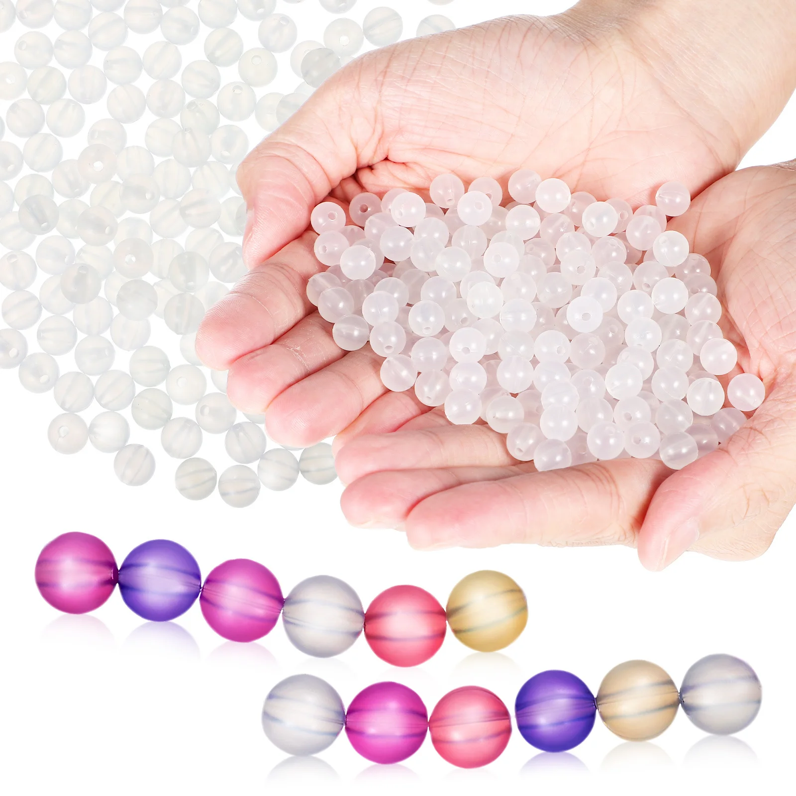 1000 قطعة Uv رد الفعل الخرز اللون تغيير الخرز البلاستيكي ل قلادة سوار صنع ضوء الشمس الحساسة DIY بها بنفسك دلايات المجوهرات