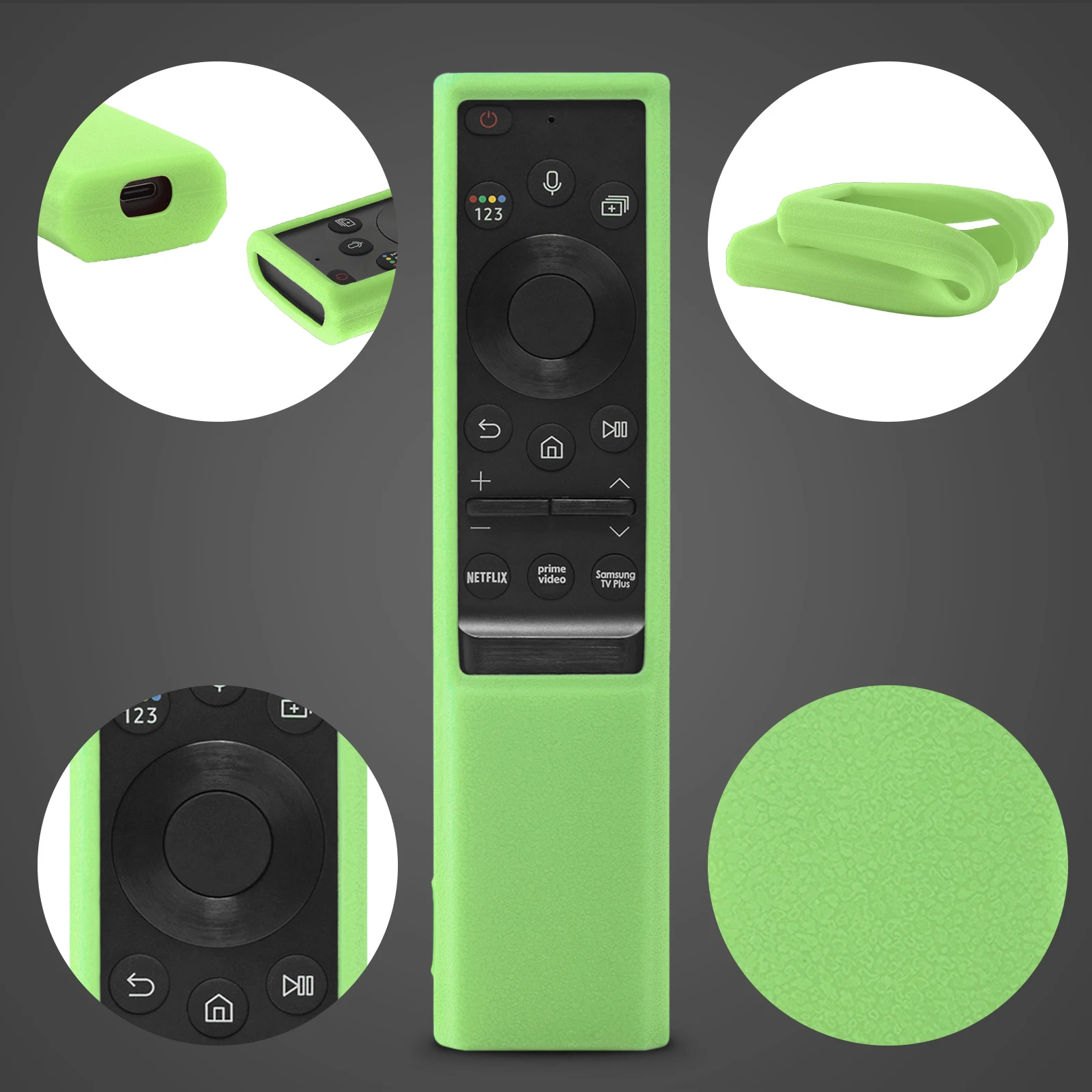 Housse de protection pour télécommande, compatible avec Samsung Smart TV BN59-01385B BN59-01386D BN59-01390A BN59-01385A TM2280, coque en Silicone