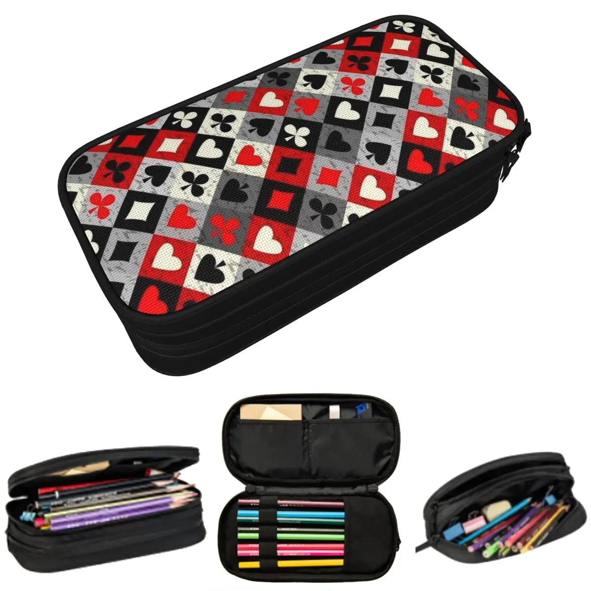 

Ace Of Spades Playing Card Pattern Pencil Case for Boy Girl Gifts Pen Box Pencil Bag Stationery Supplies Pen Holder Bag