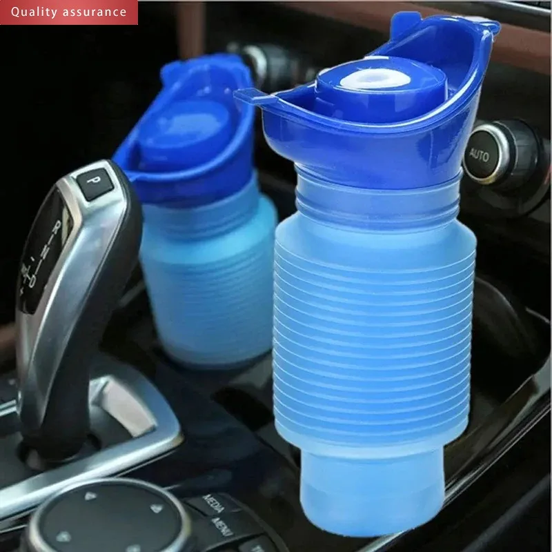 1set Urinal Car Urinal Bucket Outdoor Standing Urine Emergency Travel Portable Reusable Shrinkable Camping Toilet Urine Leak