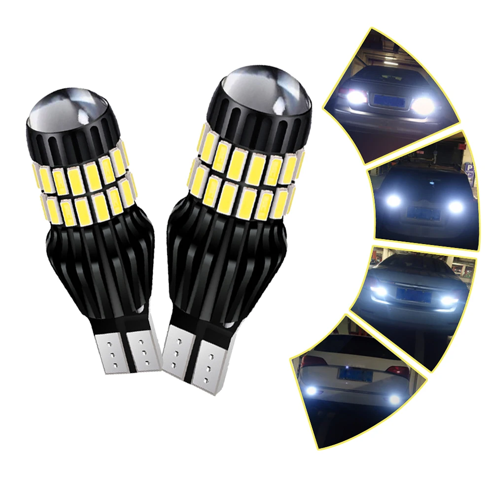 

2pcs T15 W16W Led Canbus Reverse Light 921k T16 WY16W 12V W2.1x9.5d 912 921 Auto Backup Bulb Car Exterior Diode Lamp White 6000k