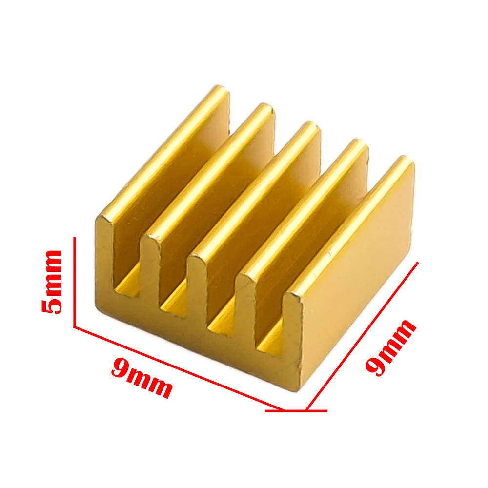 9*9*5mm Aluminium Heatsink Radiator Cooler koellichaam voor Elektronische IC Chip RAM MOS koeling Met Thermisch Geleidende Tape