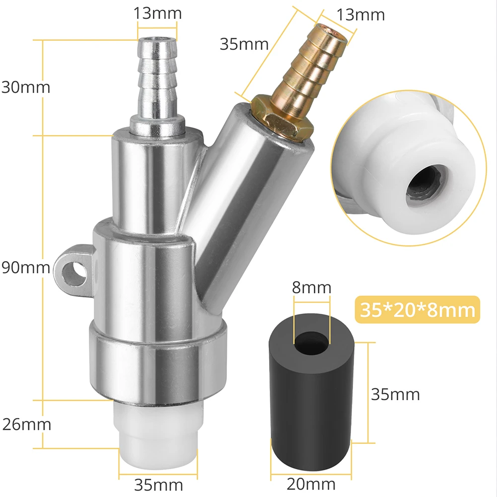 Boro Carbide Nozzle Sandblasting Gun Acessórios Air Sandblaster Spray Gun Kit Vidro de Limpeza Sand Blaster Tool 35 × 20 × mm