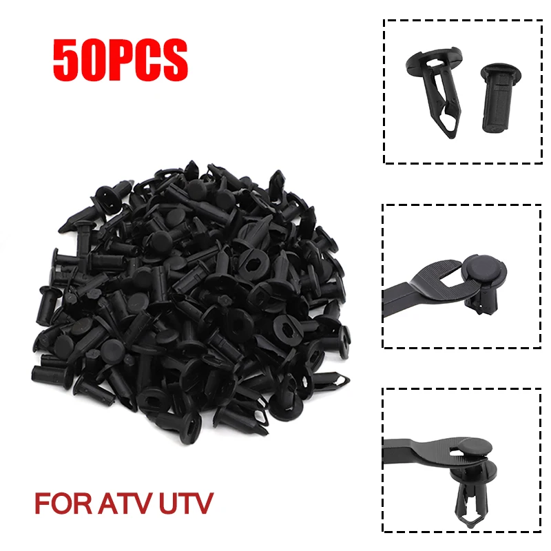 

50pcs Universal Mixed ATV UTV Bumper Fender Screw Plastic Fastener Remover Clip Set For Can Am Maverick Commader Outlander