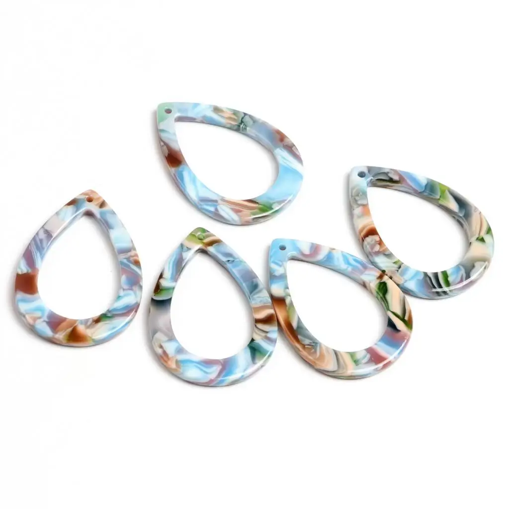 Schildpatt-Perlen, Acetat-Acryl-Leoparden-Anhänger, Tropfenförmige Anhänger, Schmuckzubehör, Ohrringteile, 31mm X 21,5mm – Detail 5