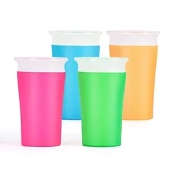 270ML Baby Cups Can Be Rotated Magic Cup Baby Learning Drinking Cup LeakProof Child Water Cup Bottle Copos