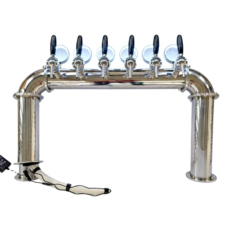 

Silver Beer Tower/ U-type 6-hole Bronze Beer Tower