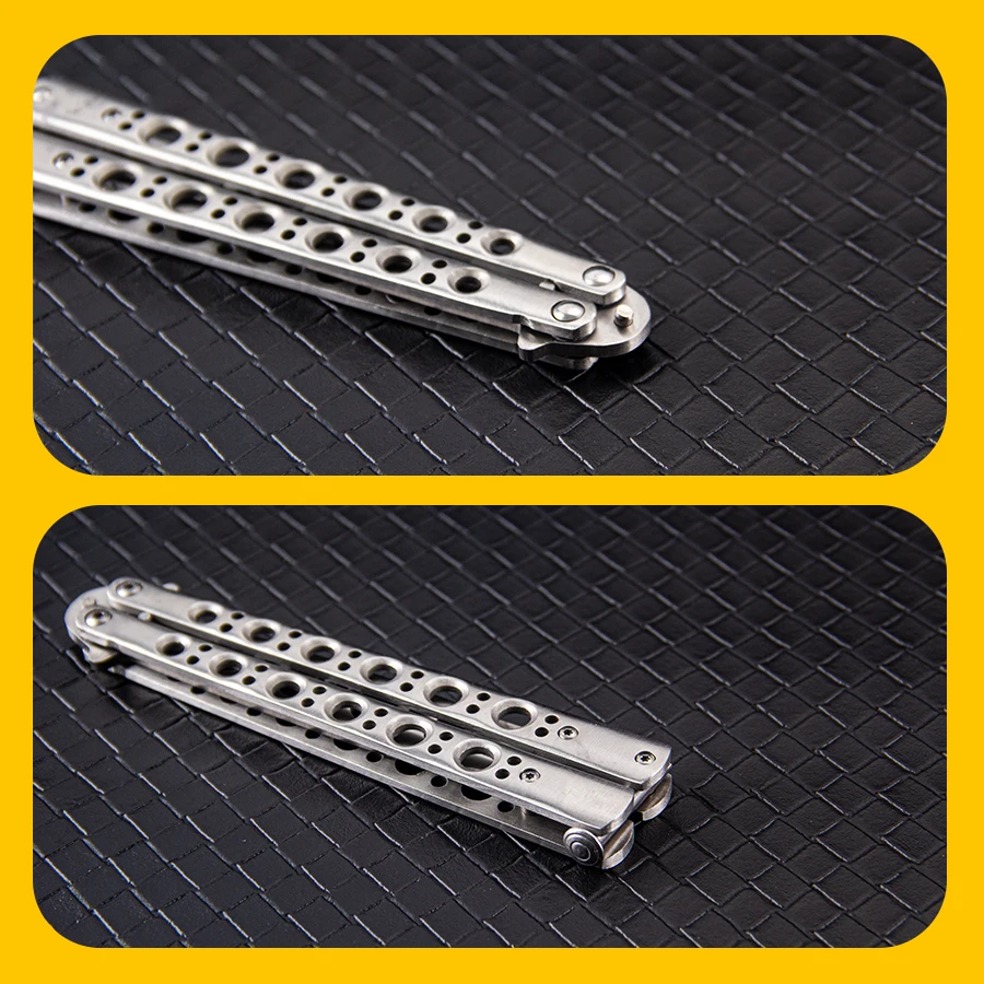 سكين تدريب الفراشة على شكل فراشة CSGO سكين عرض من الفولاذ المقاوم للصدأ غير شحذ لأداة الاستخدام اليومي في الهواء الطلق #5