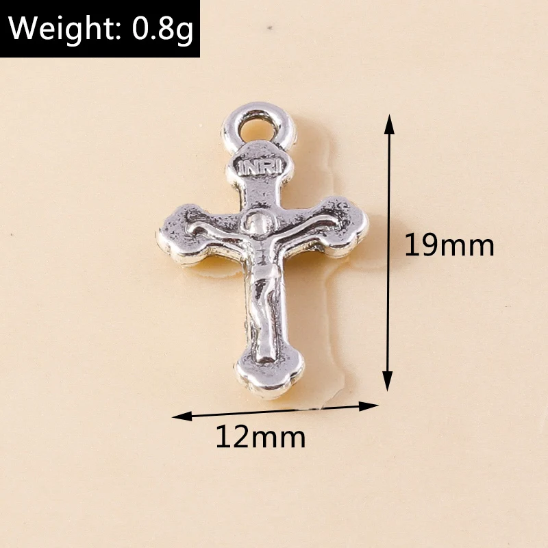 Leslie 10/20/30 Stück Steampunk Kreuz Charms für Ohrringe Halskette Schmuckherstellung Silber Farbe Gothic Kreuze Anhänger DIY Versorgung – Detail 16