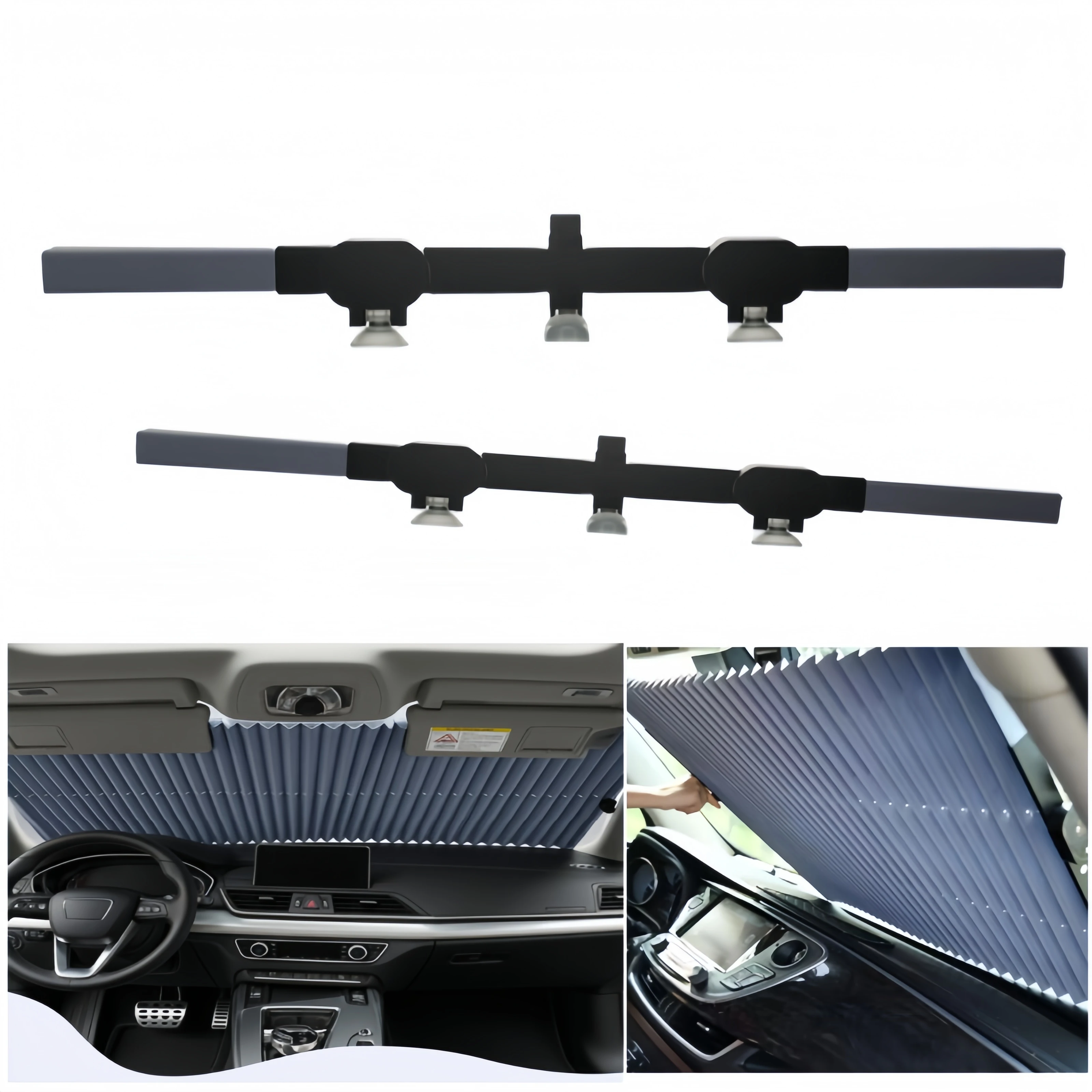 

Универсальный автомобильный выдвижной солнцезащитный козырек, лобовое стекло, передняя и задняя защита, защита конфиденциальности, анти-УФ-тепляционный солнцезащитный крем